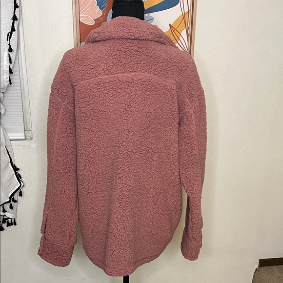 32 Degrees Sherpa Teddy Jacket Dusty Rose Size XS/S - Picture 4 of 7